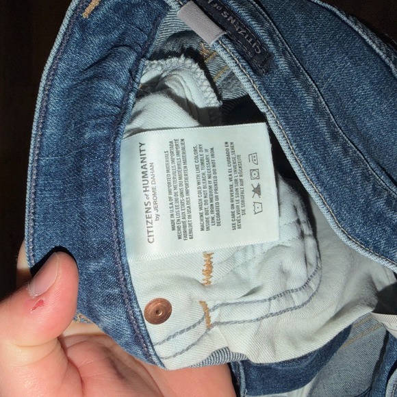 Citizens of Humanity Emerson Slim Boyfriend Jeans Womens Size 24 Blue Denim - Picture 9 of 12
